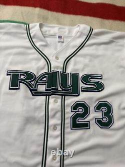 Vintage 2000 2001 2002 Tampa Bay Devil Rays Greg Vaughn 23 Jersey Size 52 2X XXL