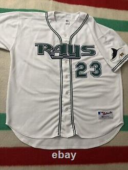 Vintage 2000 2001 2002 Tampa Bay Devil Rays Greg Vaughn 23 Jersey Size 52 2X XXL