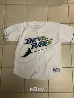 Vintage 90's Tampa Bay Devil Rays Baseball Russell Diamond Collection Jersey 2XL