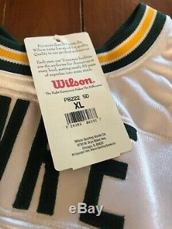 Vintage 90s Wilson NFL Authentic Jersey Green Bay Packers Brett Favre Sz 50 NWT