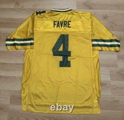 Vintage Brett Favre #4 Green Bay Packers NFL Reebok On Field Jersey Sz M NWT