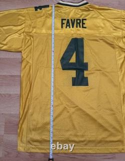 Vintage Brett Favre #4 Green Bay Packers NFL Reebok On Field Jersey Sz M NWT