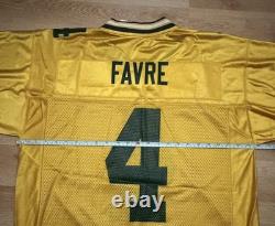 Vintage Brett Favre #4 Green Bay Packers NFL Reebok On Field Jersey Sz M NWT