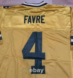 Vintage Brett Favre #4 Green Bay Packers NFL Reebok On Field Jersey Sz M NWT