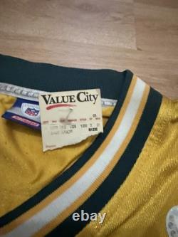 Vintage Brett Favre #4 Green Bay Packers NFL Reebok On Field Jersey Sz M NWT