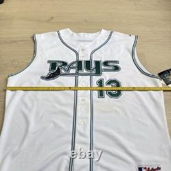 Vintage Carl Crawford Majestic Authentic Jersey Tampa Bay Devil Rays #13 Size 56