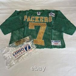 Vintage Logo Seven 7 Green Bay Packers Football Jersey Cropped Mesh Boxy Fit