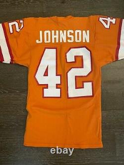 Vintage Tampa Bay Buccaneers Jersey Creamsicle NWOT #42 Johnson Sandknit Small S