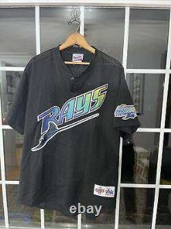 Vintage tampa bay rays majestic jersey shirt xl mint 1998