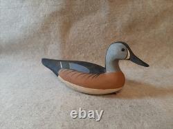 Vintge Carved Blue Wing Teal Duck Decoy signed Don Lemay Barnegat Bay New Jersey