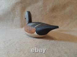 Vintge Carved Blue Wing Teal Duck Decoy signed Don Lemay Barnegat Bay New Jersey