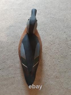 Vintge Carved Blue Wing Teal Duck Decoy signed Don Lemay Barnegat Bay New Jersey