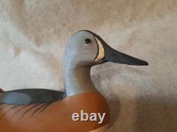 Vintge Carved Blue Wing Teal Duck Decoy signed Don Lemay Barnegat Bay New Jersey