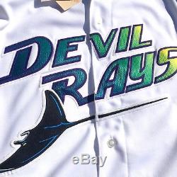 Vtg Tampa Bay Devil Rays Wade Boggs Jersey 44 Russell Athletic Diamond Collecton