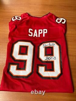 WARREN SAPP Signed HOF 13 Inscription Nike Vapor NEW Jersey Auto Beckett COA