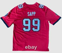 WARREN SAPP Signed HOF 13 Inscription Nike Vapor NEW Jersey Auto Beckett COA