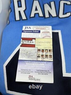 Wander Franco Autographed Custom Jersey JSA Authenticated