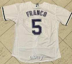 Wander Franco New Unworn Mens NIKE Tampa Bay Rays Retro Jersey Stitched XL 48