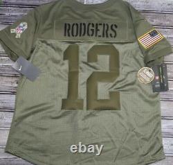 Women's Aaron Rodgers Green Bay Packers Salute To Service Military Jersey Size L