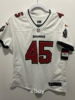 Women's Tampa Bay Buccaneers Devin White Nike White Game Jersey L New $130