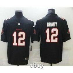 XXL Tom Brady Stitched/Sewn #12 Black Tampa Bay Buccaneers Nike Jersey NWT 2XL